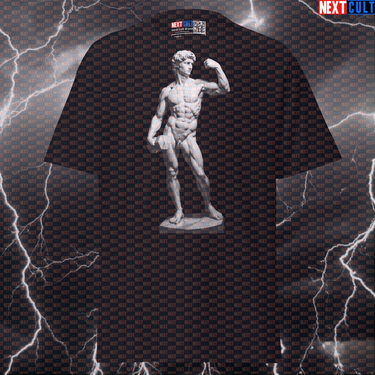 Swole David Gym Meme Tee: Michelangelo's Renaissance Bodybuilding Pump Cover T-shirts Ancient Greece Bodybuilding Fitness Gym Pump Cover Stoicism Workout Next Cult Brand
