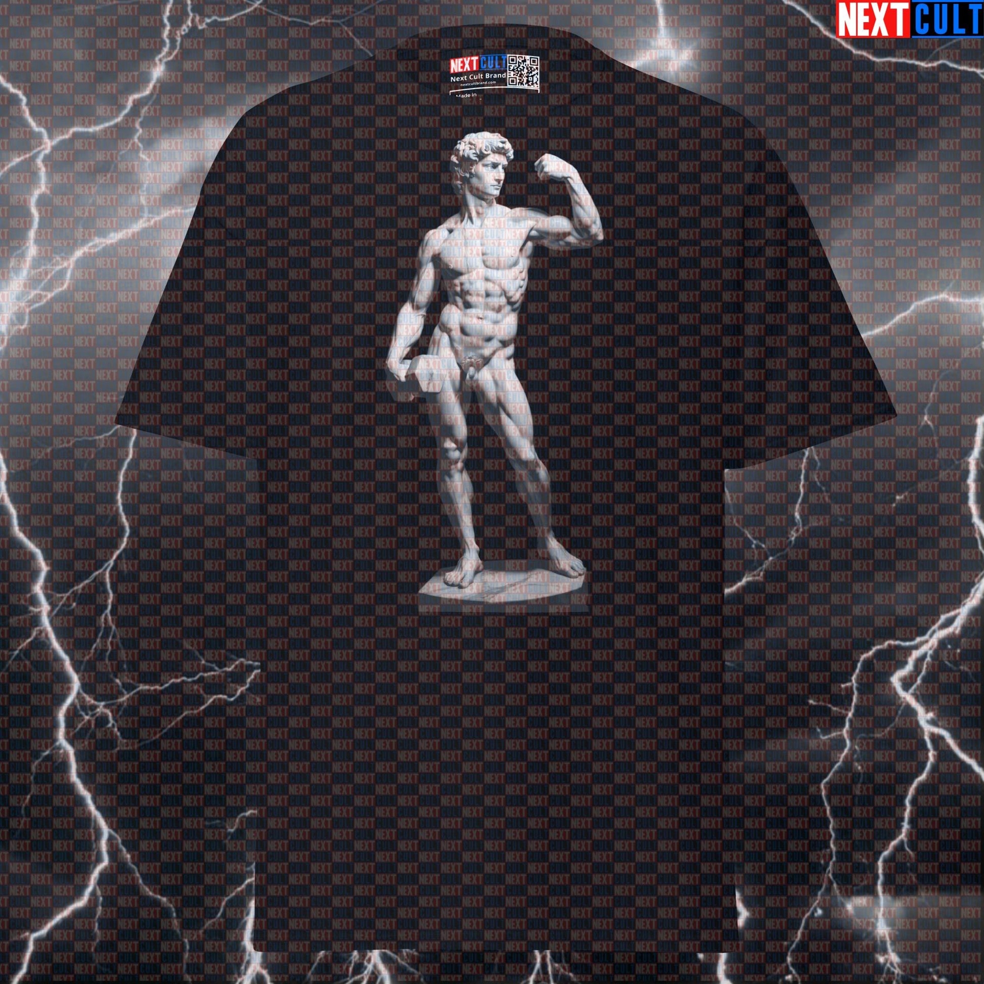 Swole David Gym Meme Tee: Michelangelo's Renaissance Bodybuilding Pump Cover T-shirts Ancient Greece Bodybuilding Fitness Gym Pump Cover Stoicism Workout Next Cult Brand