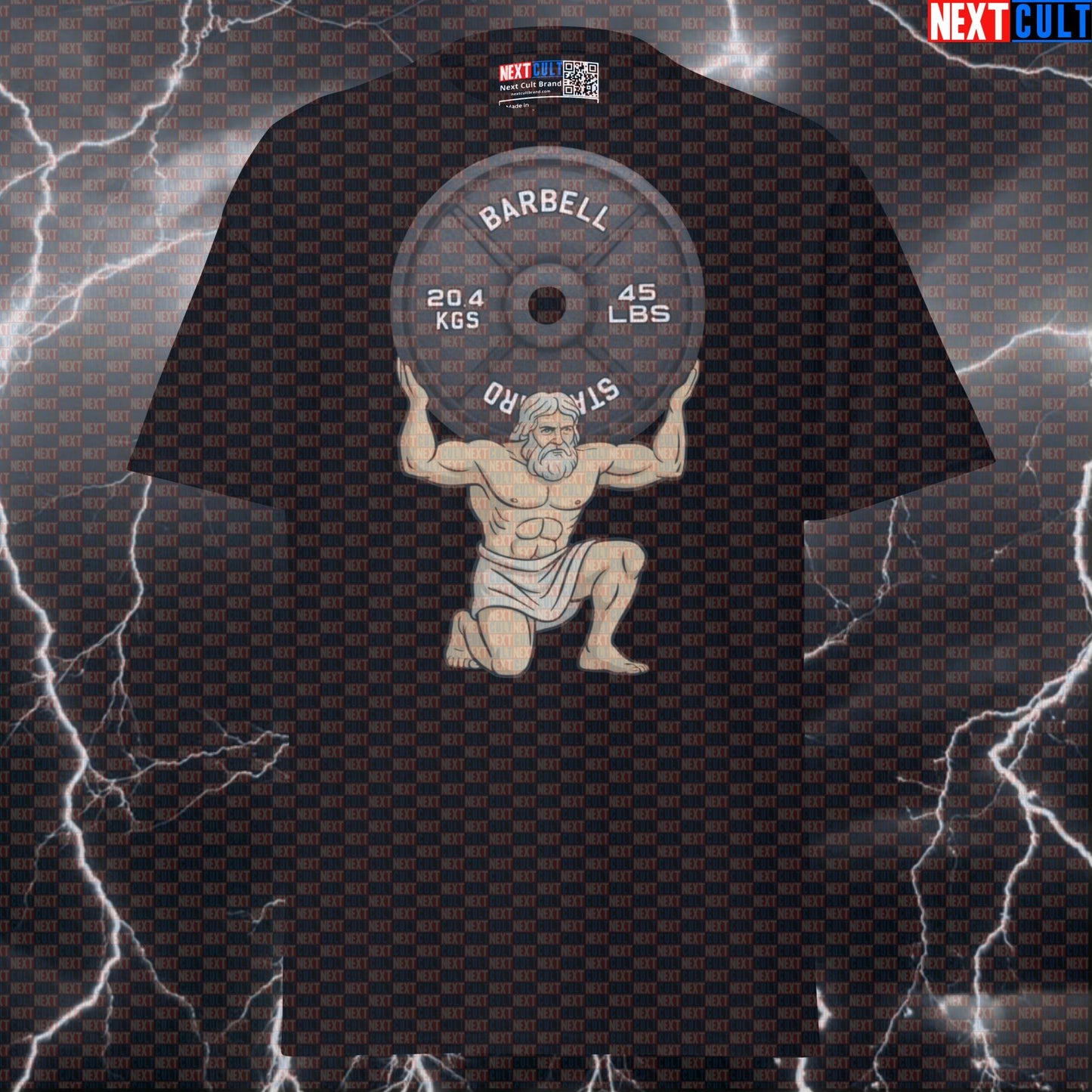 Atlas Weight Plate Funny Gym Meme Tee - Heavy Lifting Graphic Pump Cover Top T-shirts Ancient Greece Fitness Gym Powerlifting Pump Cover Stoicism Workout Next Cult Brand
