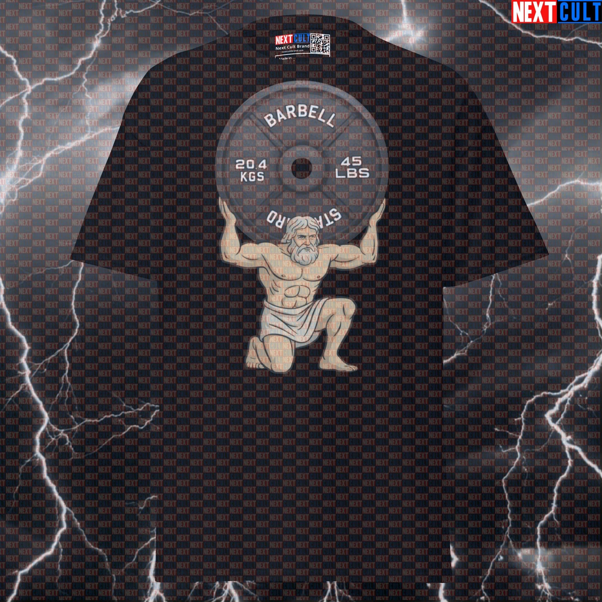 Atlas Weight Plate Funny Gym Meme Tee - Heavy Lifting Graphic Pump Cover Top T-shirts Ancient Greece Fitness Gym Powerlifting Pump Cover Stoicism Workout Next Cult Brand