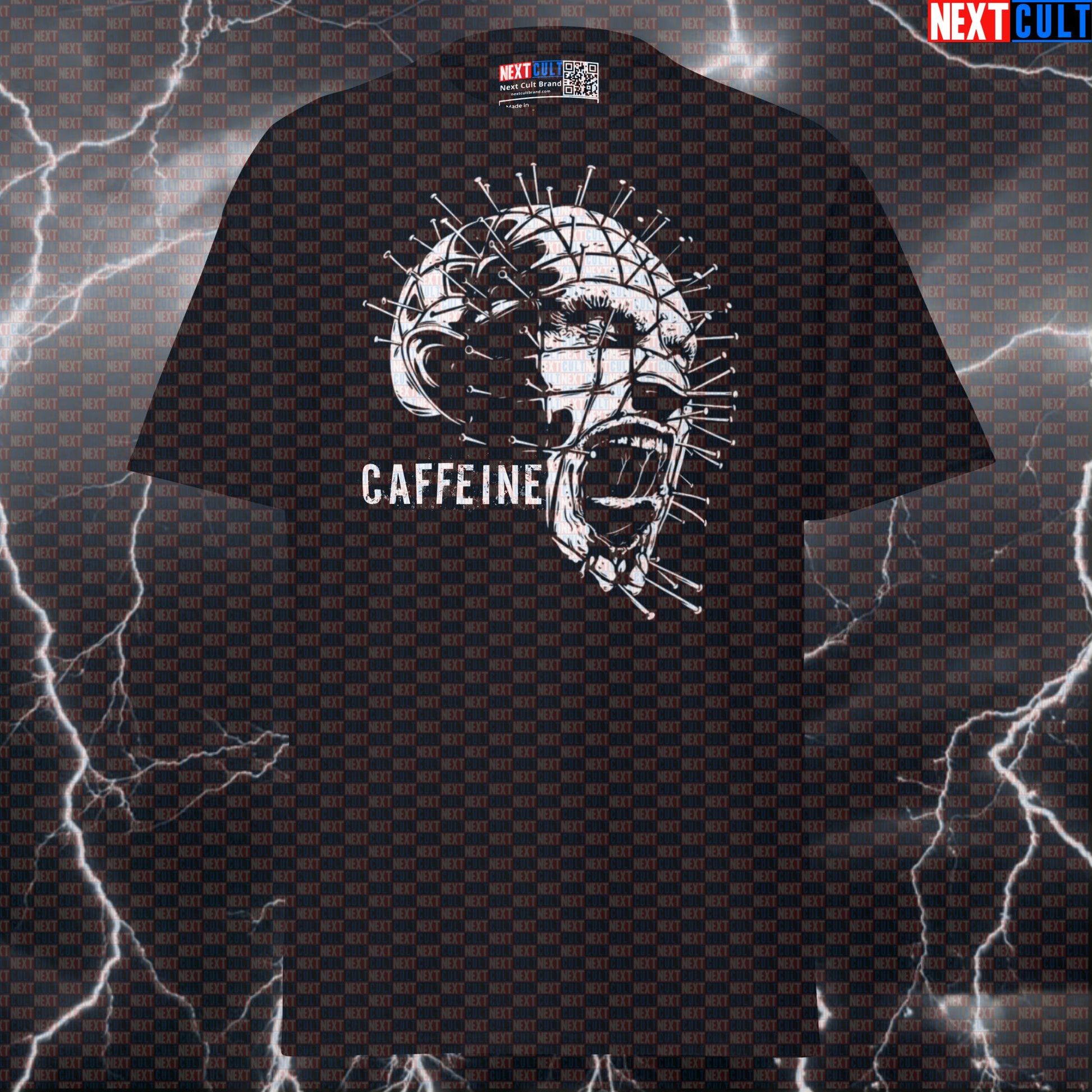 Crazy Coffee Gym Meme Tee: Funny Hellraiser Caffeine Pump Cover Shirt T-shirts Films Fitness Gym Halloween Pump Cover Workout Next Cult Brand