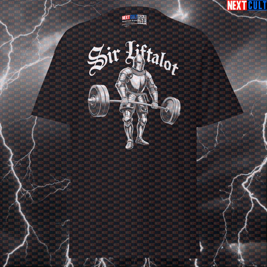 Sir Liftalot's Gym Meme Tee: The Ultimate Funny Workout Pump Cover Shirt T-shirts Bodybuilding Fitness Gym Powerlifting Pump Cover Workout Next Cult Brand