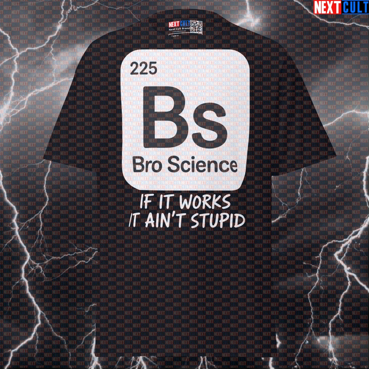 Bro Science Periodic Table Graphic Tee | Funny Gym Meme Pump Cover Top T-shirts Bodybuilding Fitness Gym Pump Cover Workout Next Cult Brand