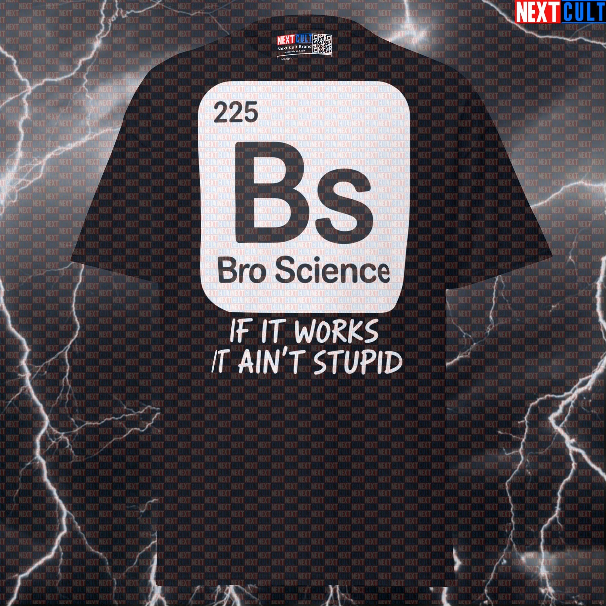 Bro Science Periodic Table Graphic Tee | Funny Gym Meme Pump Cover Top T-shirts Bodybuilding Fitness Gym Pump Cover Workout Next Cult Brand
