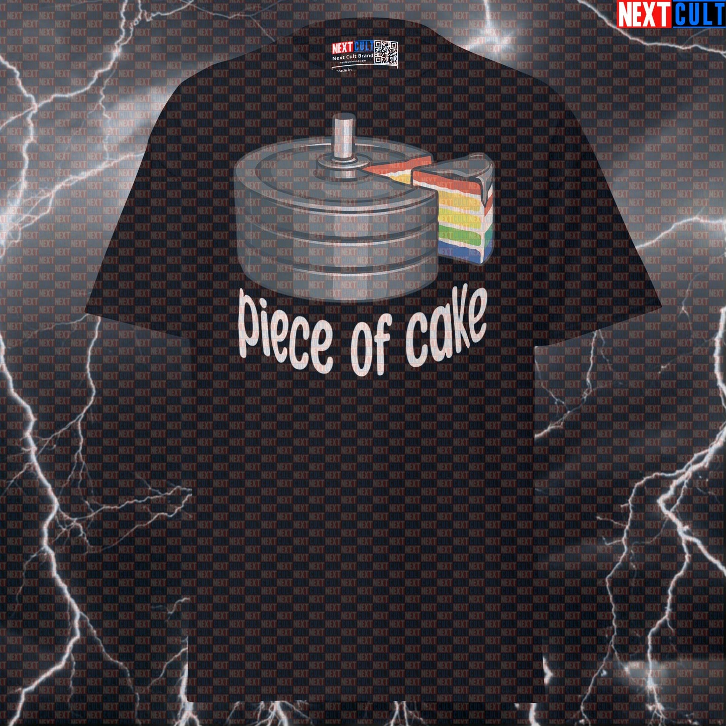 Piece Of Cake Funny Gym Meme Tee - The Ultimate Birthday Cake Pump Cover For Lifters T-shirts Birthday Bodybuilding Fast Food Fitness Gym Powerlifting Pump Cover Workout Next Cult Brand