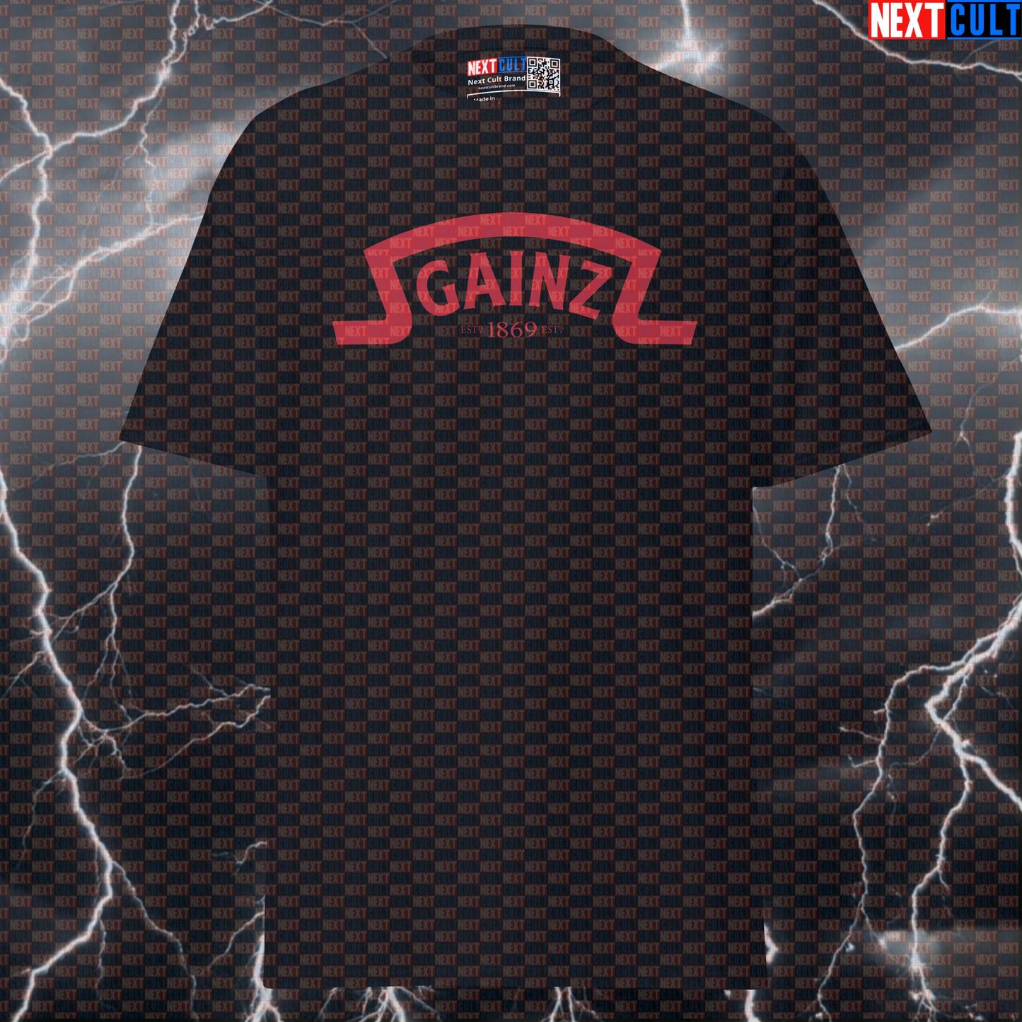 Gainz Ketchup Funny Gym Meme Tee | Saucy Heinz Parody Pump Cover Top T-shirts Bodybuilding Fast Food Fitness Gym Pump Cover Workout Next Cult Brand