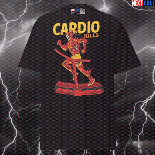 Funny Gym Shirt Cardio Kills Meme Tee | Bodybuilding Powerlifting Pump Cover Graphic Top Next Cult Brand