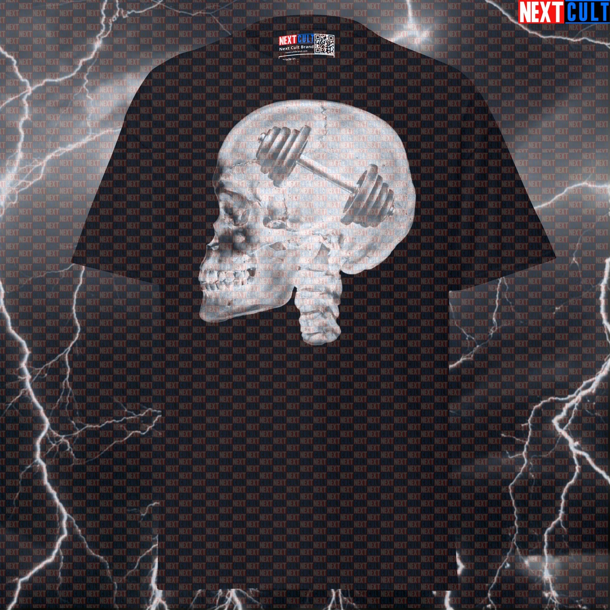 Weighthead X-Ray Skull Powerlifting Tee - Funny Gym Meme Shirt & Pump Cover Top Next Cult Brand