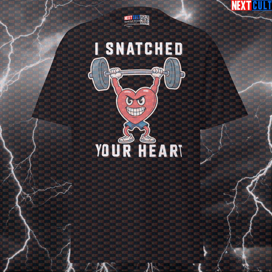 I Snatched Your Heart Funny Gym Meme Shirt | Valentine's Day Gym Lover Pump Cover Tee Next Cult Brand