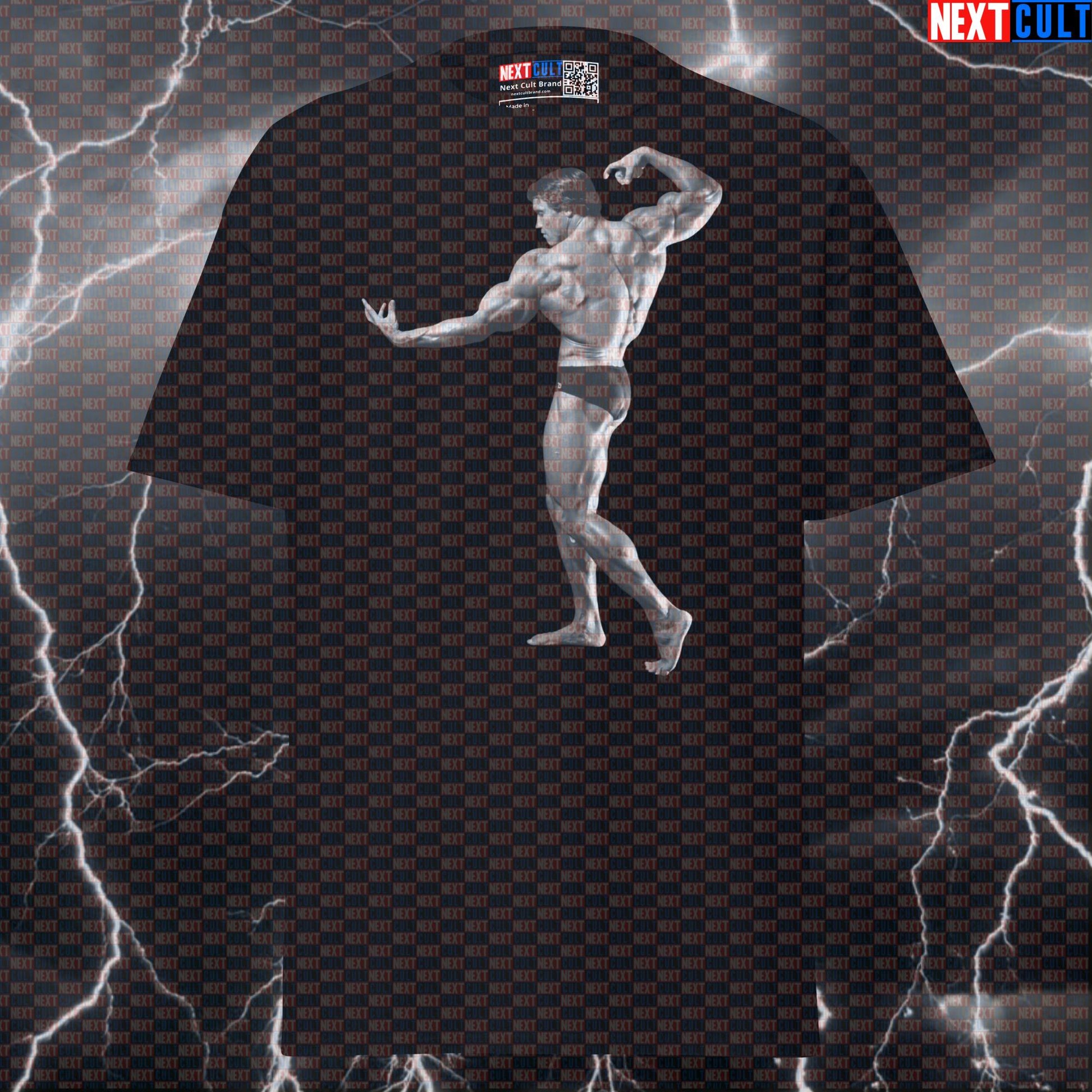 Arnold Schwarzenegger Pump Cover Gym Tee - Funny Bodybuilding Meme Graphic T-Shirt for Lifters Next Cult Brand