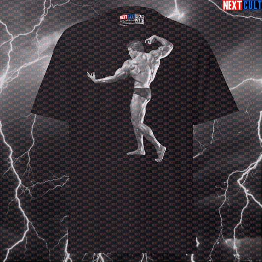 Arnold Schwarzenegger Pump Cover Gym Tee - Funny Bodybuilding Meme Graphic T-Shirt for Lifters Next Cult Brand