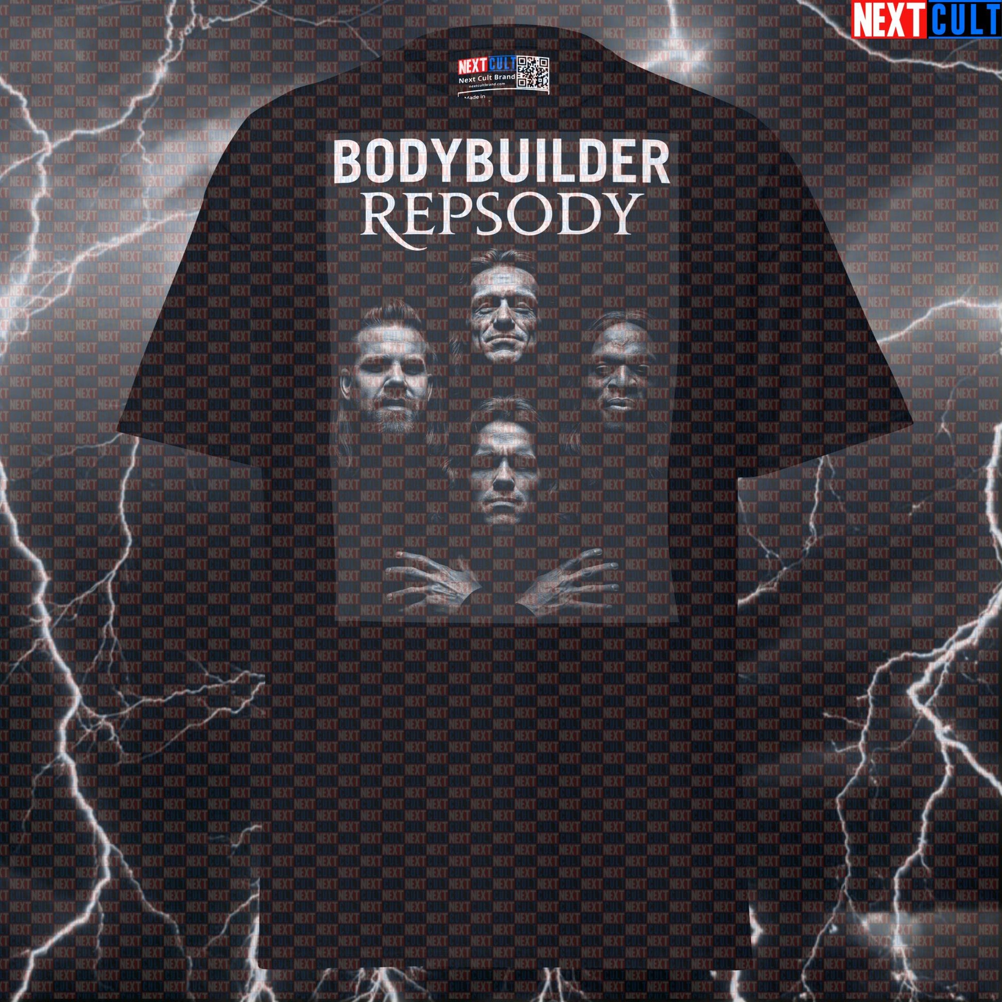 Bodybuilder Repsody Funny Gym Tee - Queen Rock Music Meme Pump Cover for Lifters Next Cult Brand