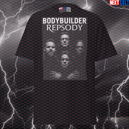 Bodybuilder Repsody Funny Gym Tee - Queen Rock Music Meme Pump Cover for Lifters Next Cult Brand