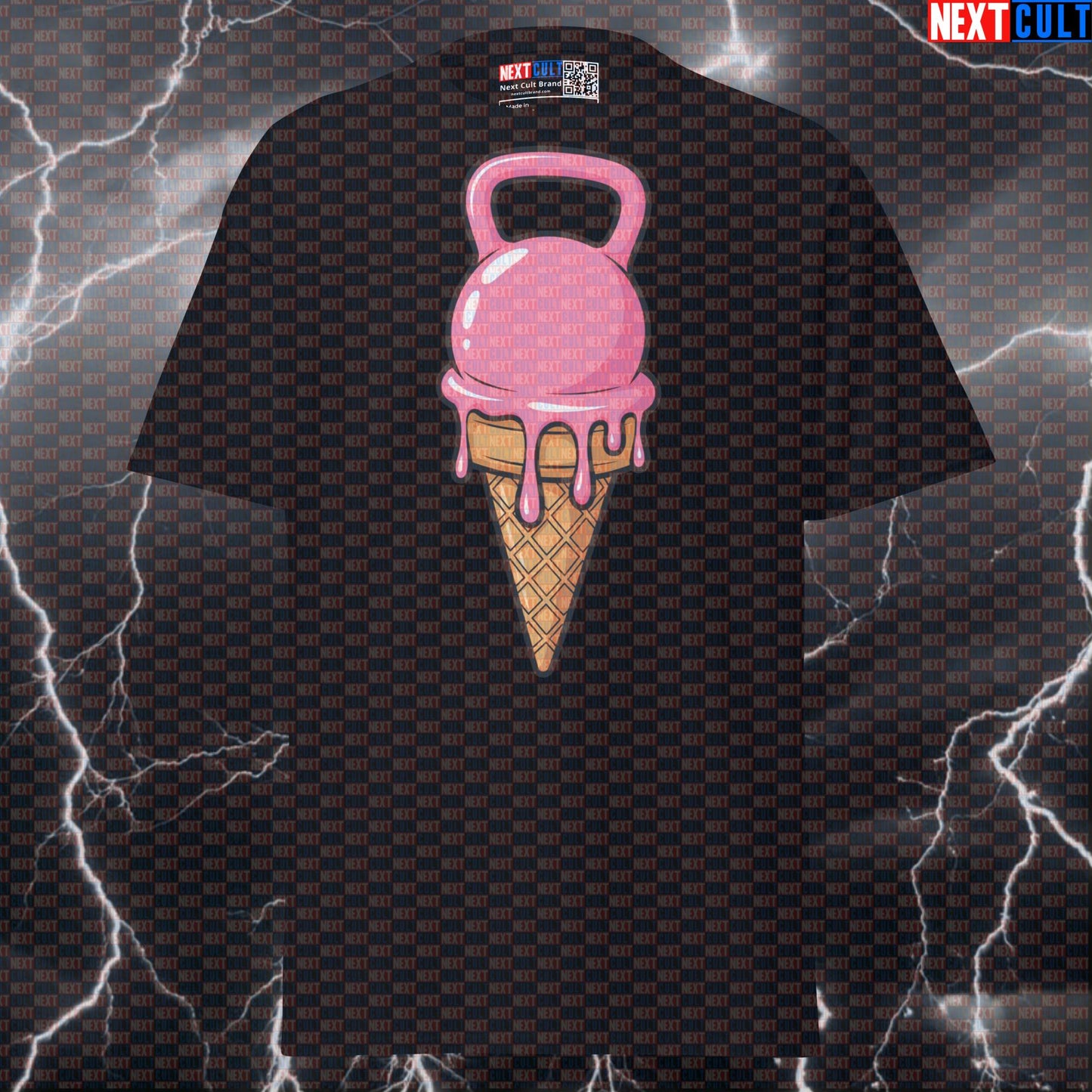 Ice Cream Kettlebell Funny Gym Shirt - Sweet Gains Meme Tee For Bodybuilding Pump Cover Next Cult Brand