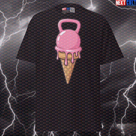 Ice Cream Kettlebell Funny Gym Shirt - Sweet Gains Meme Tee For Bodybuilding Pump Cover Next Cult Brand