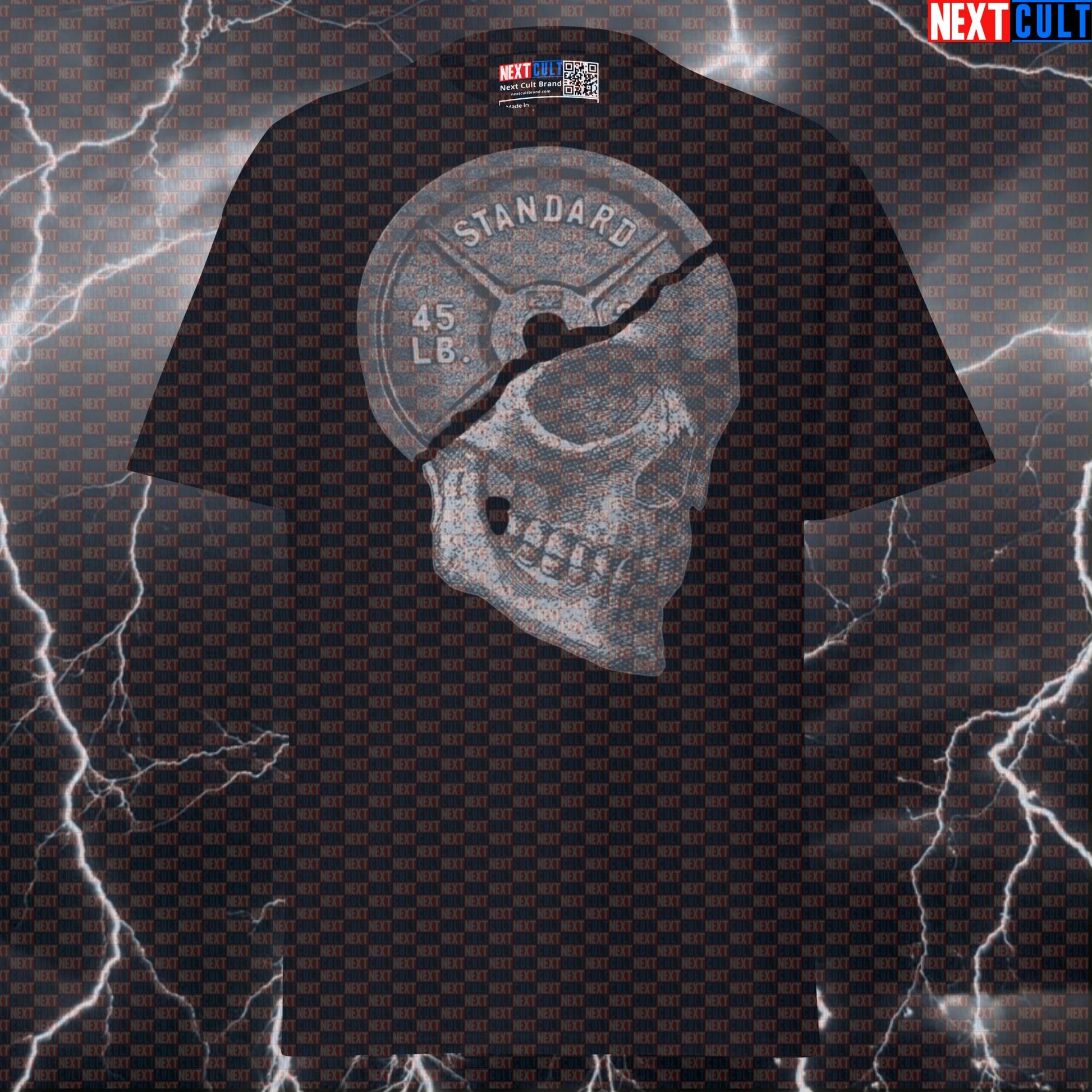 Gymhead Skull Weight Plate Funny Gym Meme Pump Cover Graphic Tee Next Cult Brand