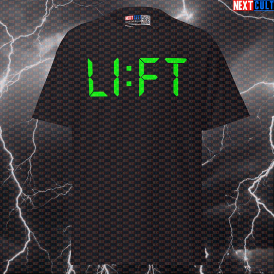 Funny Gym Meme T-Shirt: Lift O'clock Pump Cover Top for Fitness Gains & Bodybuilding Bros | Graphic Tee T-shirts Bodybuilding Fitness Gym Powerlifting Pump Cover Workout Next Cult Brand