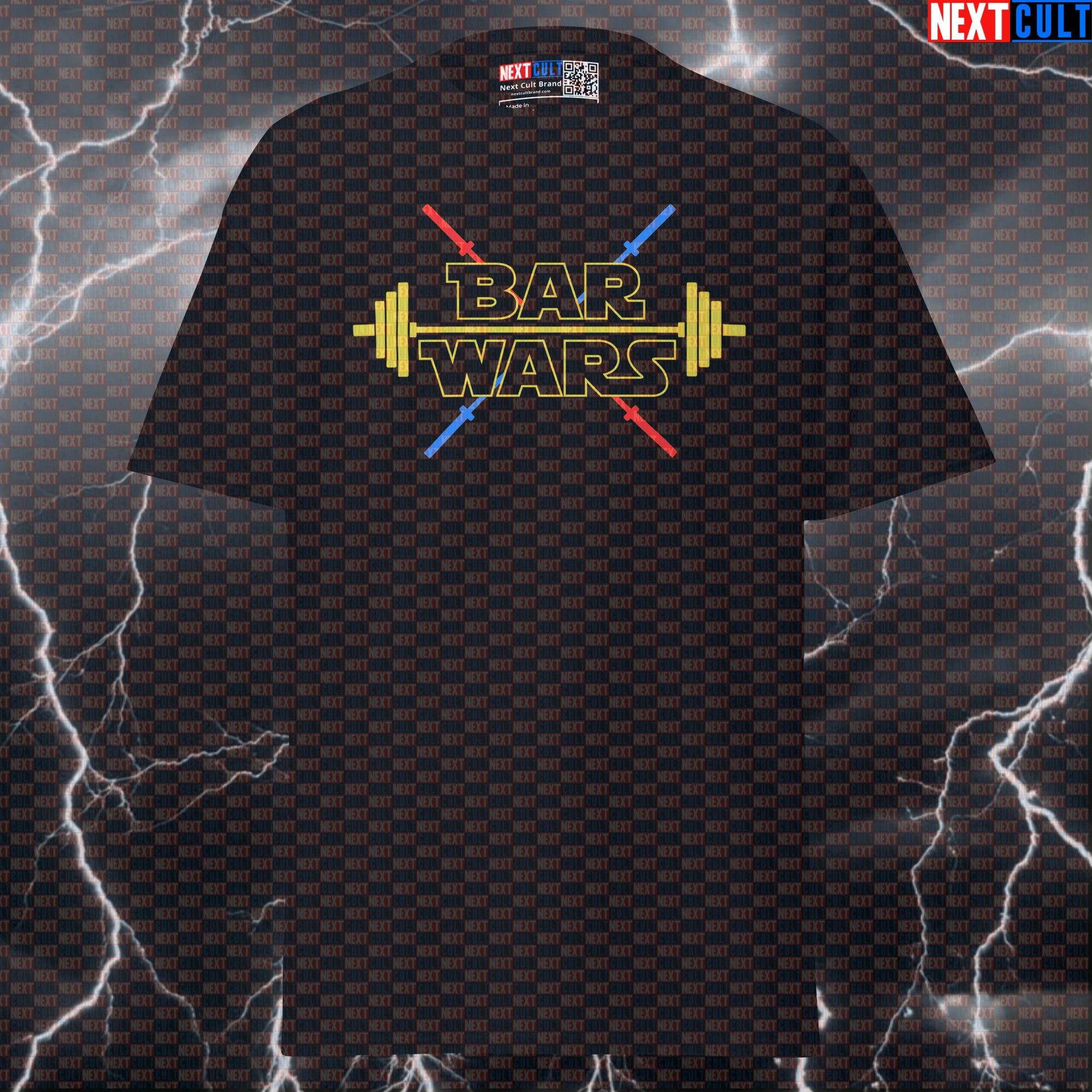 Bar Wars Funny Gym T-Shirt: May The Gains Be With You Swole Wars Pump Cover Tee Next Cult Brand