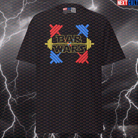 Bar Wars Funny Gym T-Shirt: May The Gains Be With You Swole Wars Pump Cover Tee Next Cult Brand