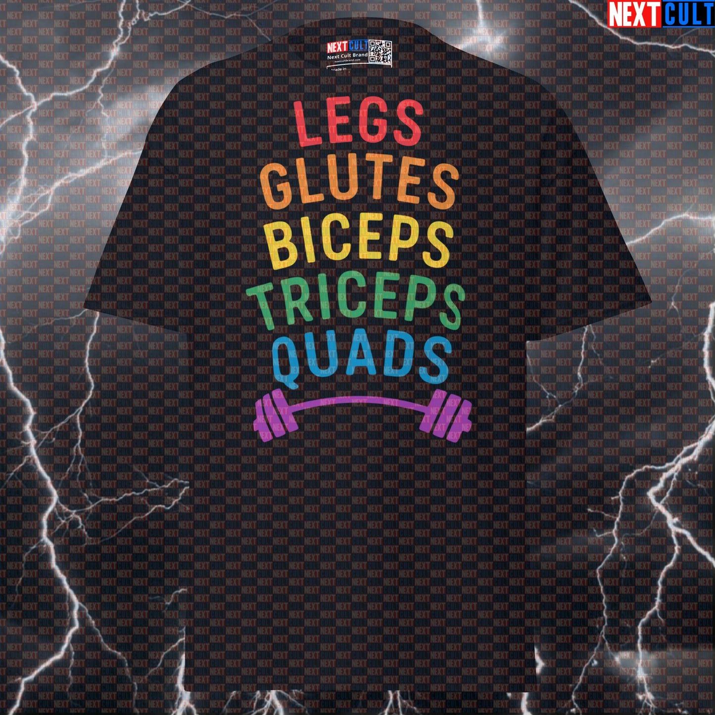 Funny Gym Pride Tee: Ultimate Pump Cover Shirt for Legs Glutes Biceps & LGBTQ+ Powerlifting Gains Next Cult Brand