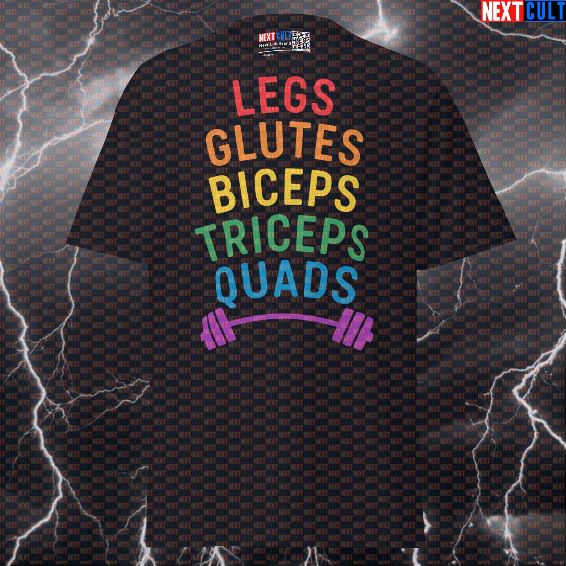 Funny Gym Pride Tee: Ultimate Pump Cover Shirt for Legs Glutes Biceps & LGBTQ+ Powerlifting Gains Next Cult Brand