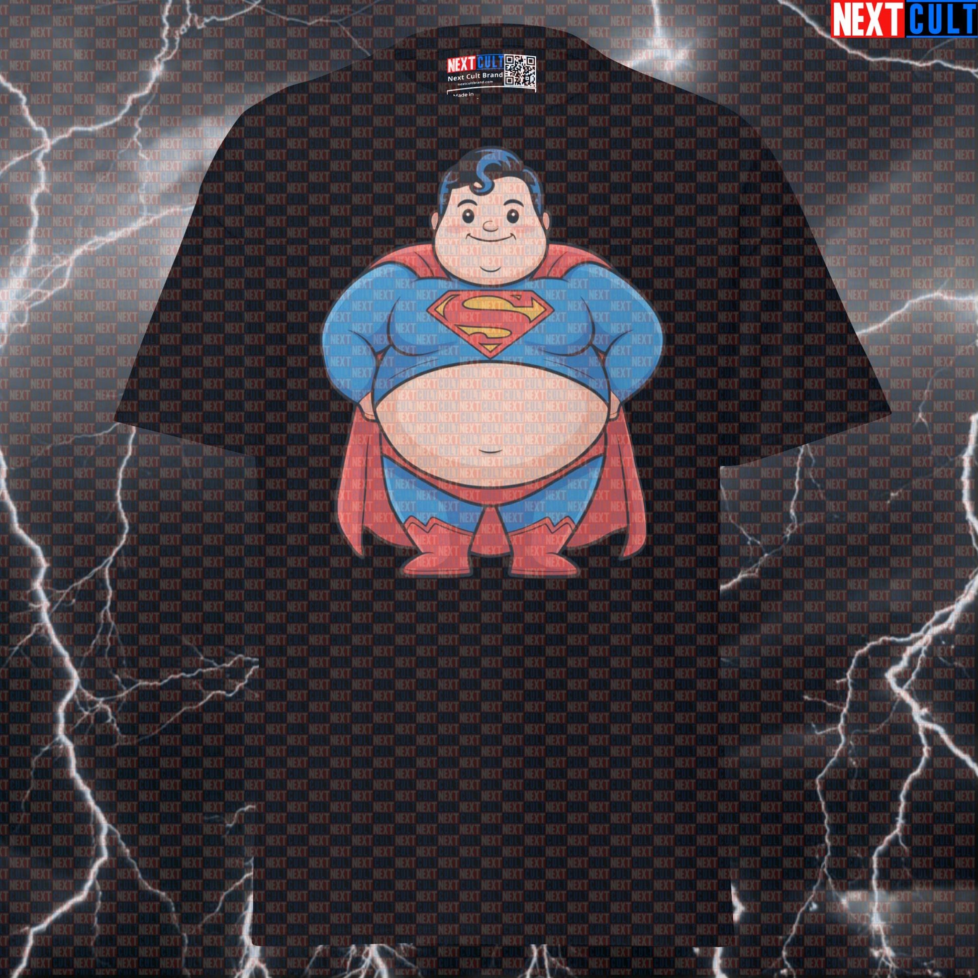 Fat Superman Gym Shirt | Funny Bulking Season Pump Cover For Lifters & Bodybuilding Meme Fans Next Cult Brand