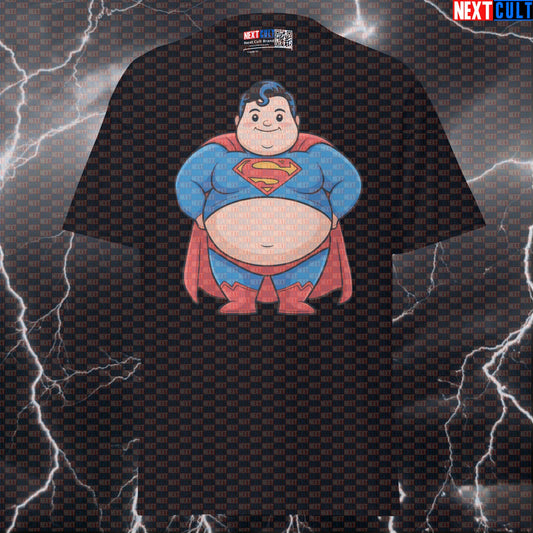 Fat Superman Gym Shirt | Funny Bulking Season Pump Cover For Lifters & Bodybuilding Meme Fans Next Cult Brand