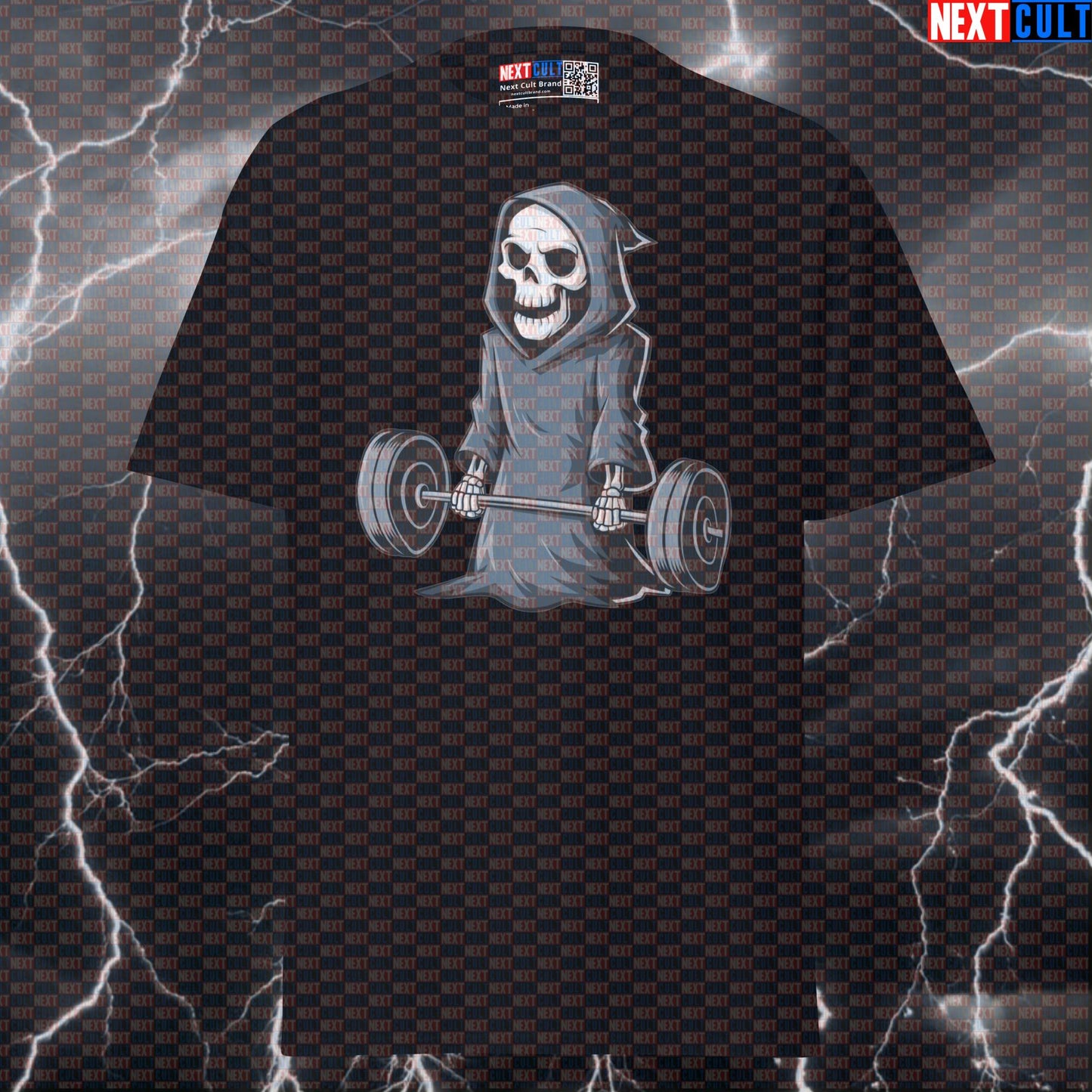 Deadlift Lovers Shirt - Funny Grim Reaper Skeleton Gym Tee for Lifters, Gym Bros & Leg Day Meme Fans - Fitness Workout Top Bodybuilding Fitness Gym Halloween Leg Day Powerlifting Pump Cover Workout Next Cult Brand