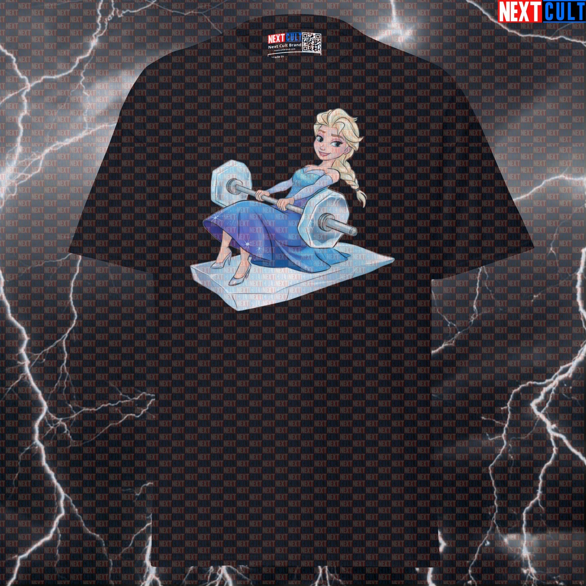 Let It Grow Hip Thrusts Funny Gym T-Shirt | Elsa Frozen Booty Workout Graphic Tee Bodybuilding Films Fitness Frozen Gym Leg Day Powerlifting Pump Cover Workout Next Cult Brand