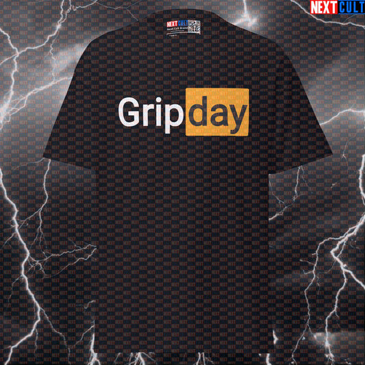 Grip Day Legend Funny Gym T-Shirt | Essential Gymbro Workout Tee & Pump Cover Fitness Grip Training Gym Pump Cover Workout Next Cult Brand