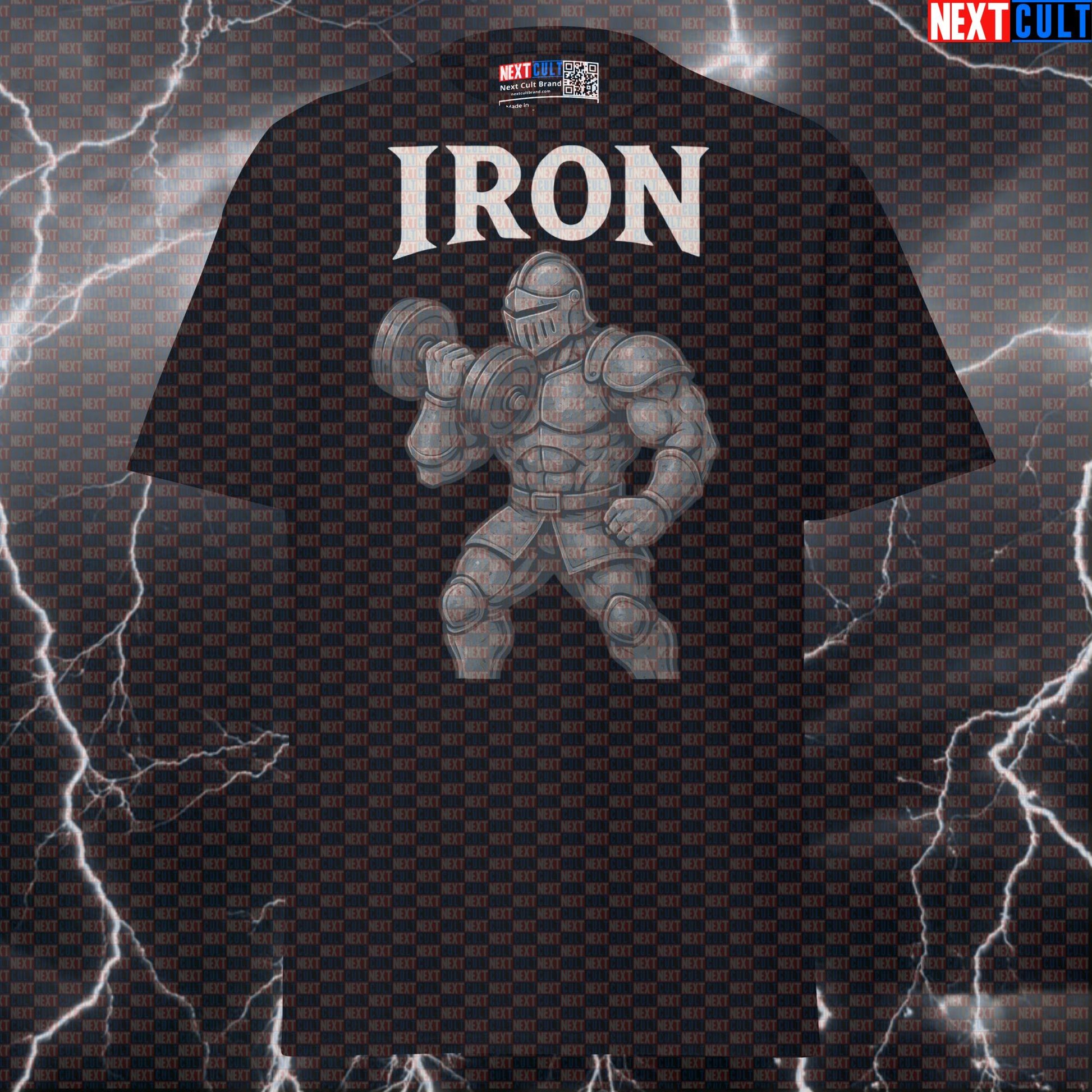 Medieval Knight Lifting Iron Funny Gym T-Shirt | Gym Meme Pump Cover Tee T-shirts Bodybuilding Fitness Gym Pump Cover Workout Next Cult Brand