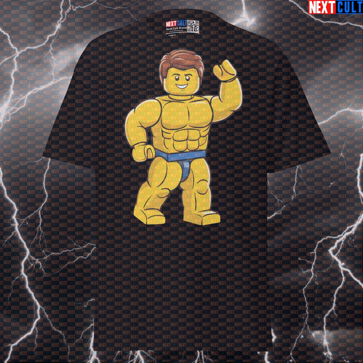 LEGO Bodybuilder Gym Meme T-Shirt | Funny Workout Tee for Lifters & Powerlifting Fans T-shirts Bodybuilding Fitness Gym LEGO Pump Cover Workout Next Cult Brand