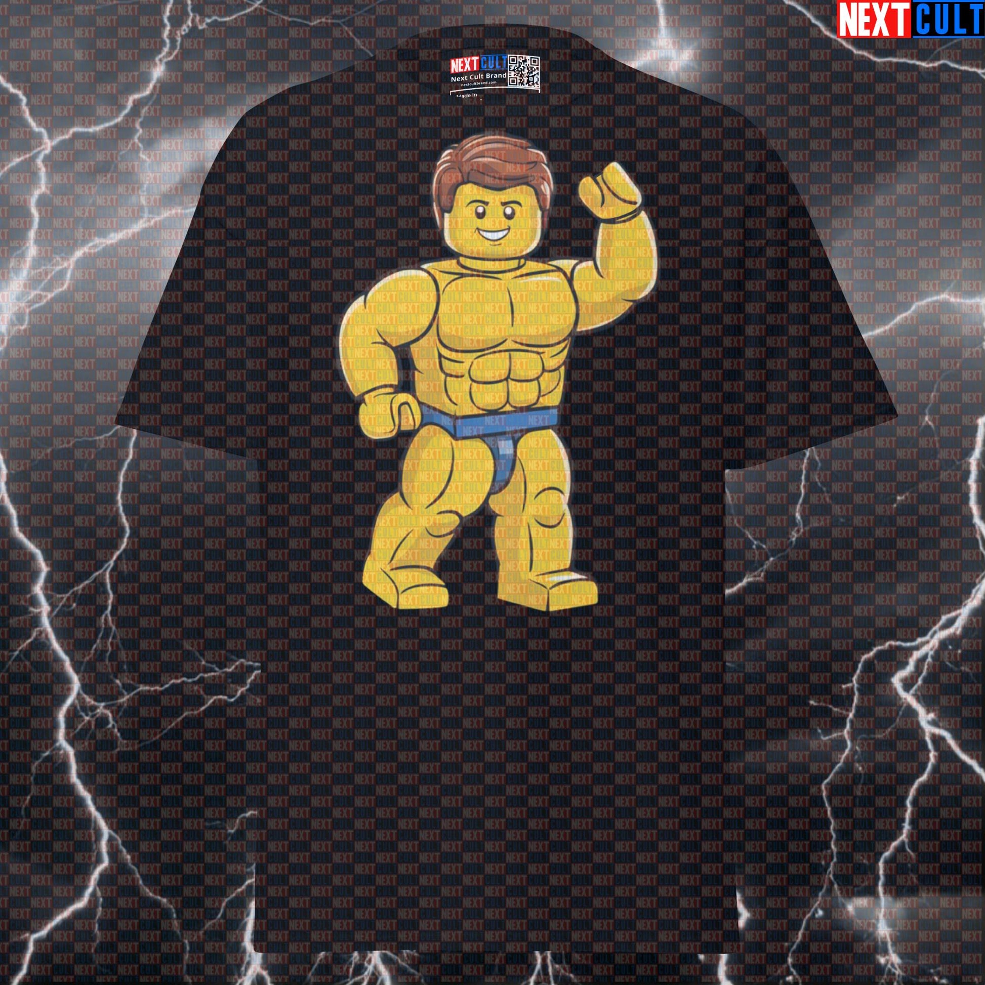 LEGO Bodybuilder Gym Meme T-Shirt | Funny Workout Tee for Lifters & Powerlifting Fans T-shirts Bodybuilding Fitness Gym LEGO Pump Cover Workout Next Cult Brand