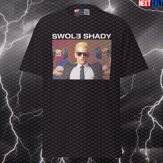 The Real Swole Shady Funny Gym T-Shirt | Rap Parody Graphic Tee Pump Cover T-shirts Bodybuilding Eminem Fitness Gym Hip Hop Pump Cover Workout Next Cult Brand