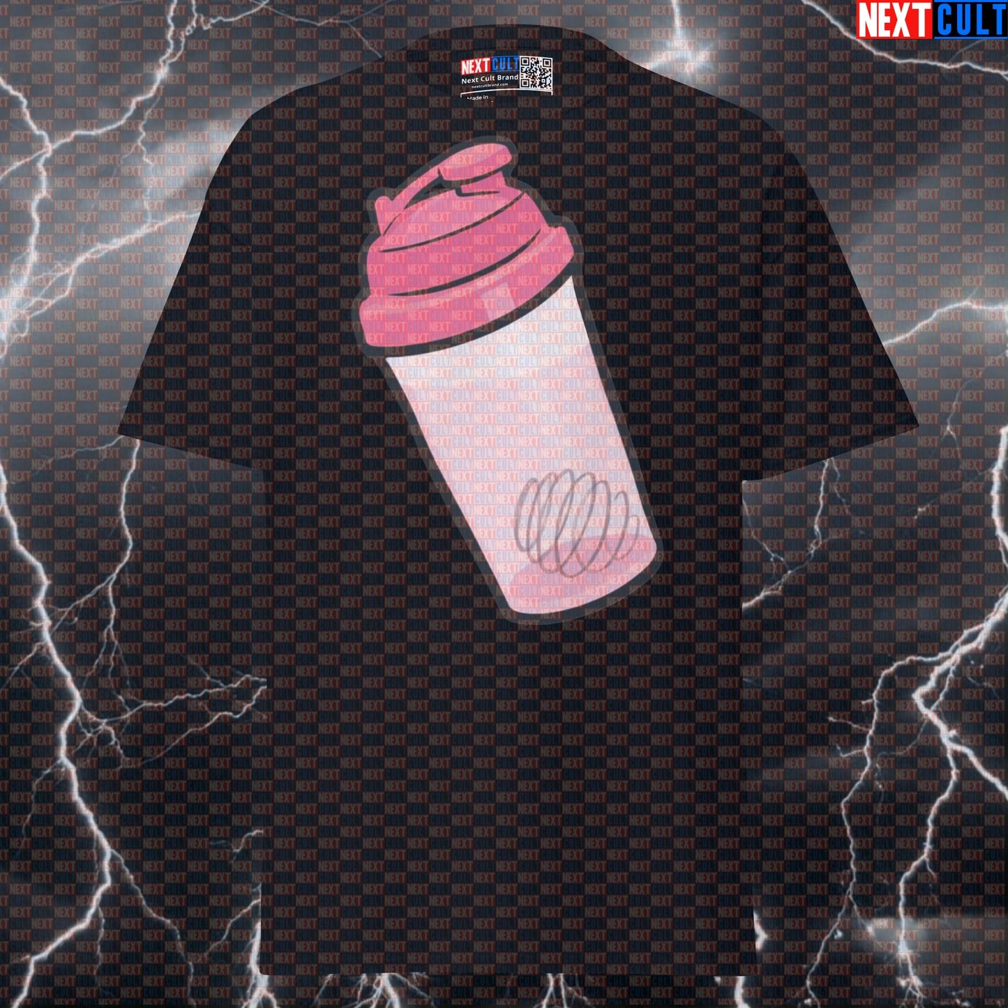 Protein Shaker Bottle Gym Meme Tee | Funny Bodybuilding Graphic Workout Shirt T-shirts Bodybuilding Fitness Gym Pump Cover Workout Next Cult Brand