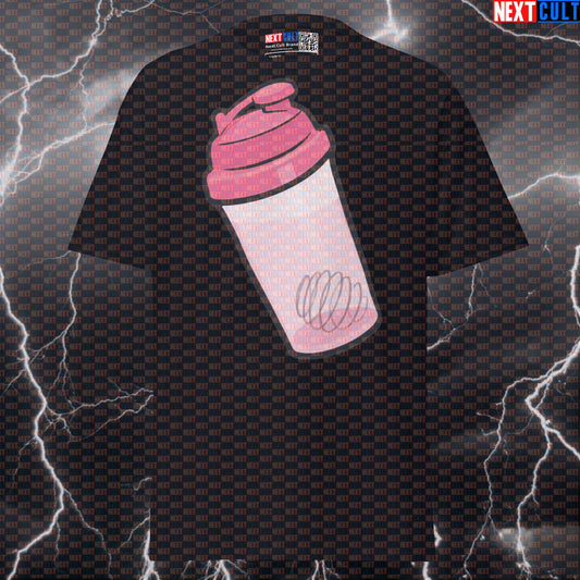 Protein Shaker Bottle Gym Meme Tee | Funny Bodybuilding Graphic Workout Shirt T-shirts Bodybuilding Fitness Gym Pump Cover Workout Next Cult Brand