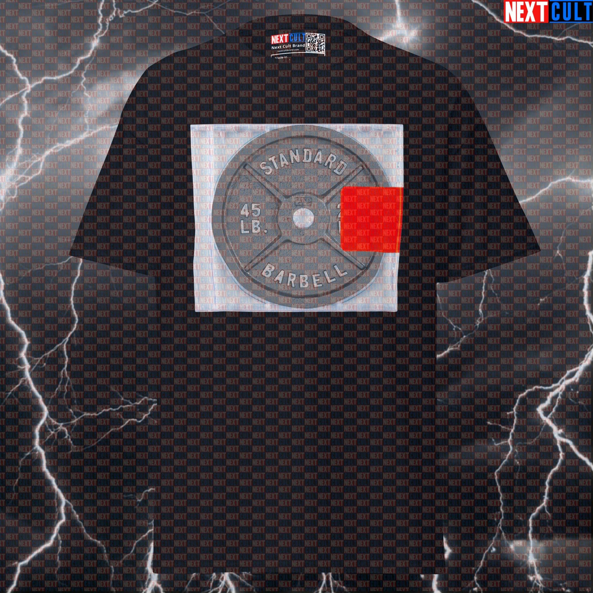 Kanye Gym Parody T-Shirt | Kanye Weight Plate Funny Gym Tee Pump Cover T-shirts Bodybuilding Fitness Gym Hip Hop Kanye West Powerlifting Pump Cover Workout Next Cult Brand