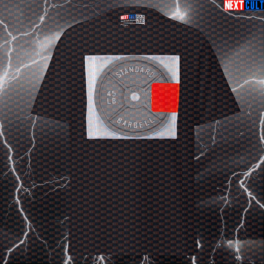 Kanye Gym Parody T-Shirt | Kanye Weight Plate Funny Gym Tee Pump Cover T-shirts Bodybuilding Fitness Gym Hip Hop Kanye West Powerlifting Pump Cover Workout Next Cult Brand