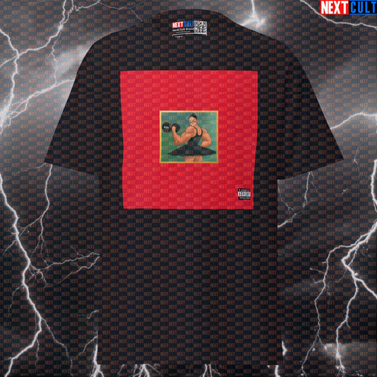 Swole Ballerina Kanye Album Cover Parody Gym Tee | Funny Workout T Shirt For Lifters T-shirts Bodybuilding Fitness Gym Hip Hop Kanye West Pump Cover Workout Next Cult Brand