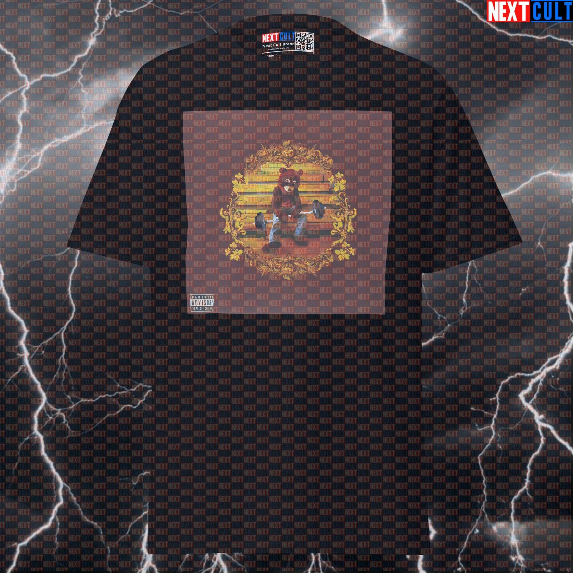 Gym Dropout Bear Funny Workout Tee | Kanye Hip Hop Parody Pump Cover Shirt For Lifters T-shirts Bodybuilding Fitness Gym Hip Hop Kanye West Pump Cover Workout Next Cult Brand