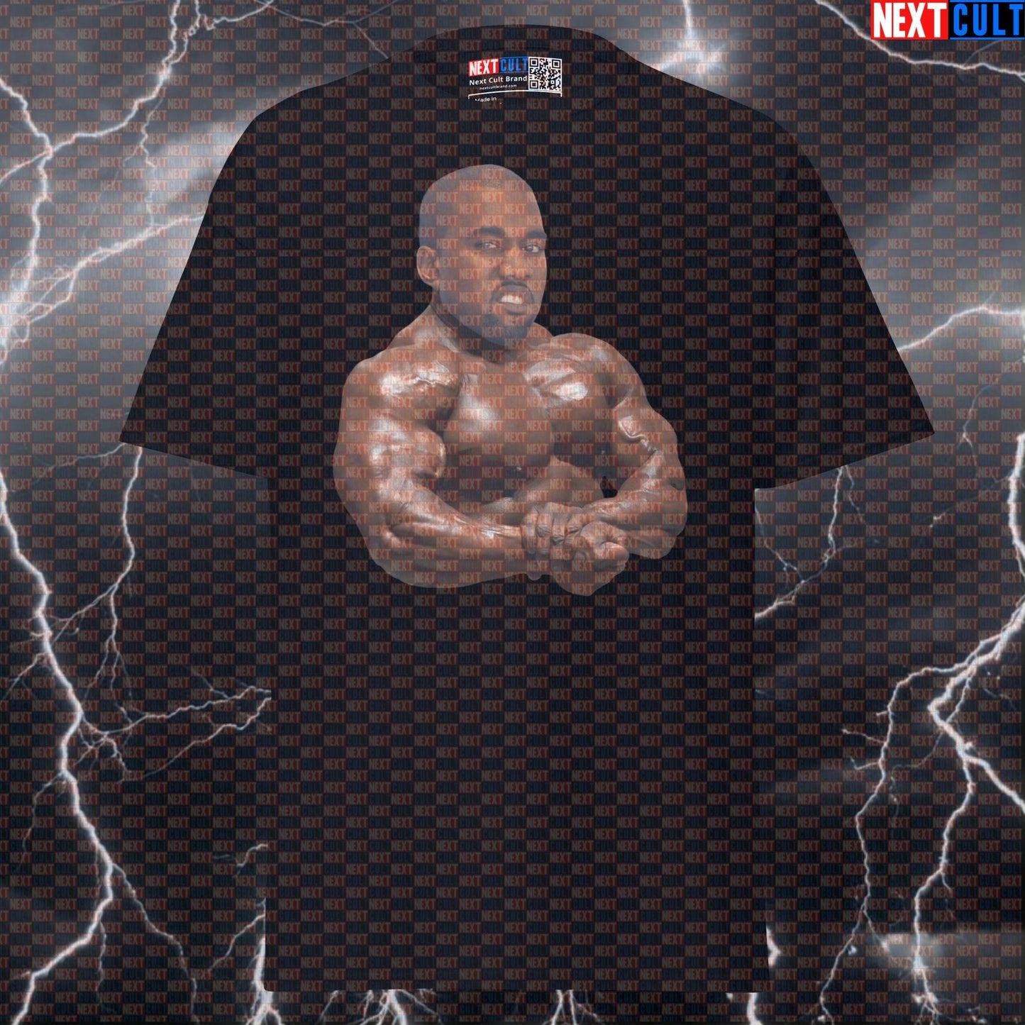 Kanye Chest Funny Gym T-Shirt | Bodybuilding Rap Music Parody Tee For Chest Day T-shirts Bodybuilding Fitness Gym Hip Hop Kanye West Pump Cover Workout Next Cult Brand
