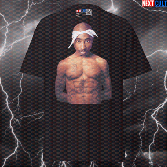6Pac Shakur T-Shirt | Funny Gym Shirt for Bodybuilding & Gains | Rap Music Parody Tee T-shirts 2Pac Bodybuilding Fitness Gym Hip Hop Pump Cover Workout Next Cult Brand