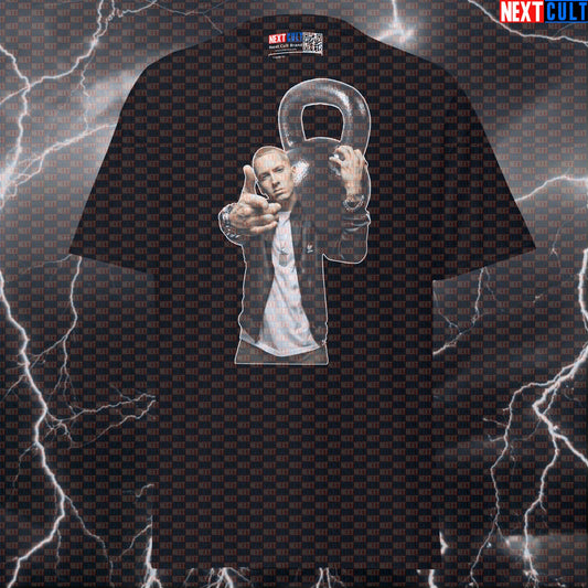 Slim Shady Kettlebell Rap God Gym Tee | Funny Workout Shirt & Pump Cover T-shirts Bodybuilding Eminem Fitness Gym Hip Hop Kettlebell Pump Cover Workout Next Cult Brand