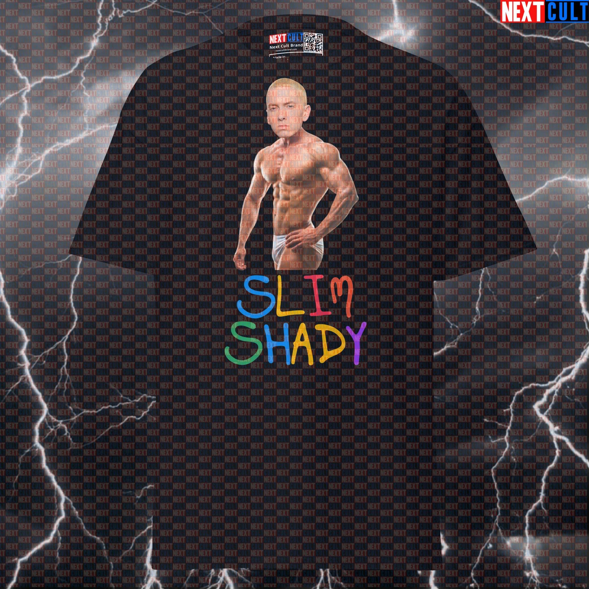 Slim Body Gym Shirt: Funny Rap God Bodybuilding Parody Tee for Lifters T-shirts Bodybuilding Eminem Fitness Gym Hip Hop Pump Cover Workout Next Cult Brand