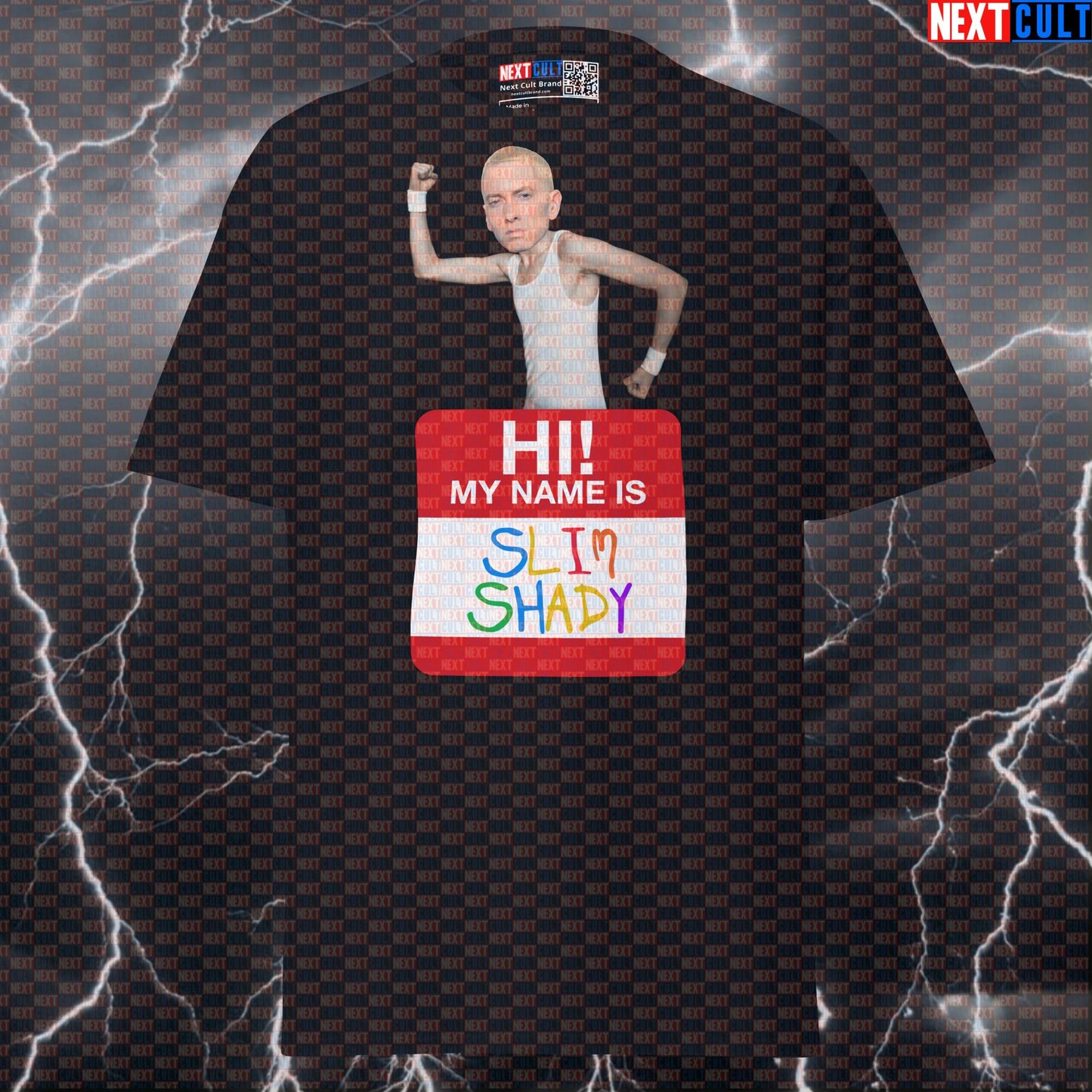 Hi My Name Is Slim Shady Funny Gym Tee | Skinny Gym Nerd Bodybuilding Meme Shirt Bodybuilding Eminem Fitness Gym Hip Hop Pump Cover Workout Next Cult Brand