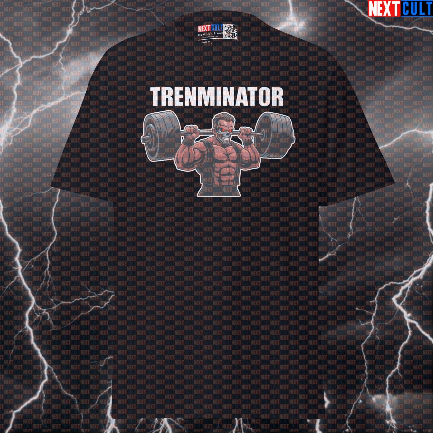 Trenminator Funny Gym T-Shirt | Not Natty Bodybuilding Meme Tee | Arnold Schwarzenegger Pump Cover Bodybuilding Films Fitness Gym Powerlifting Pump Cover Steroids Workout Next Cult Brand