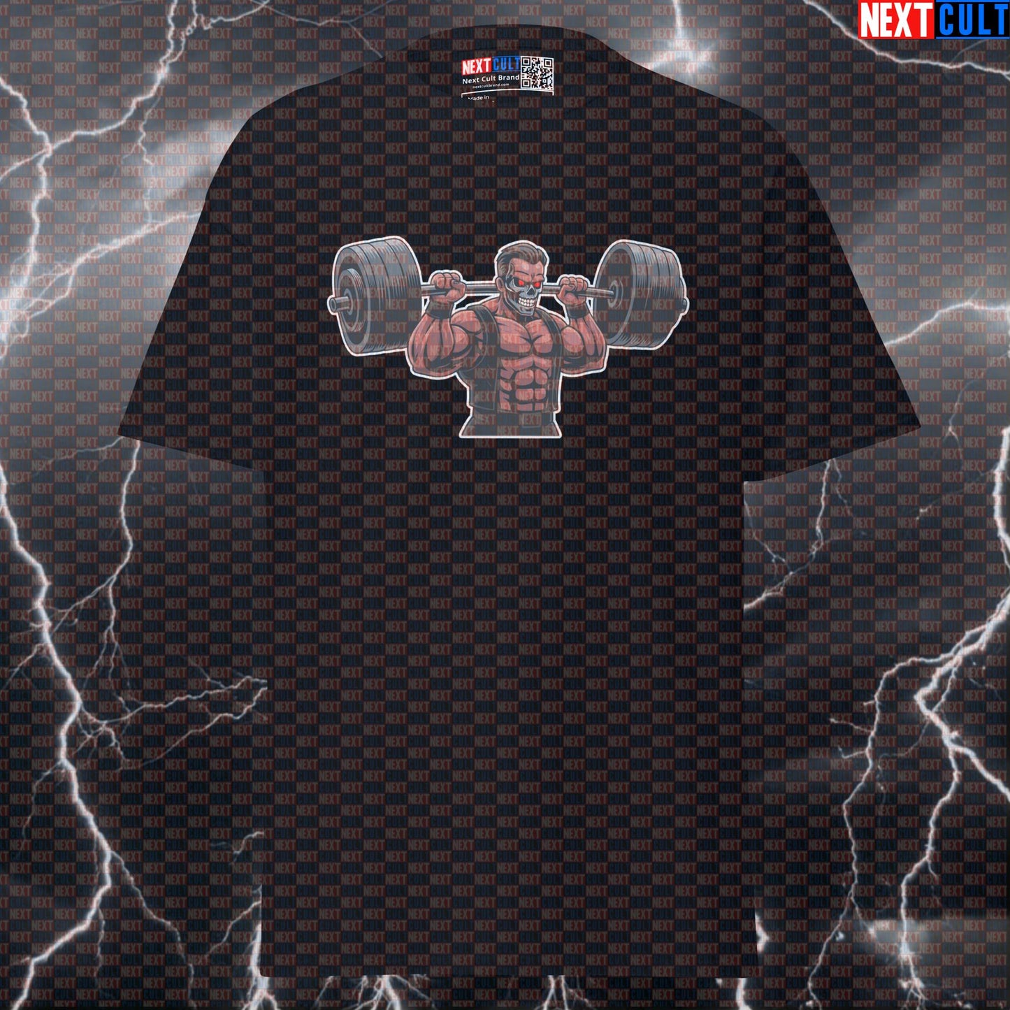 Trenminator Bodybuilding Graphic Tee | Funny Not Natty Gym Shirt For Lifters | Arnold Schwarzenegger Meme Bodybuilding Films Fitness Gym Powerlifting Pump Cover Steroids Workout Next Cult Brand