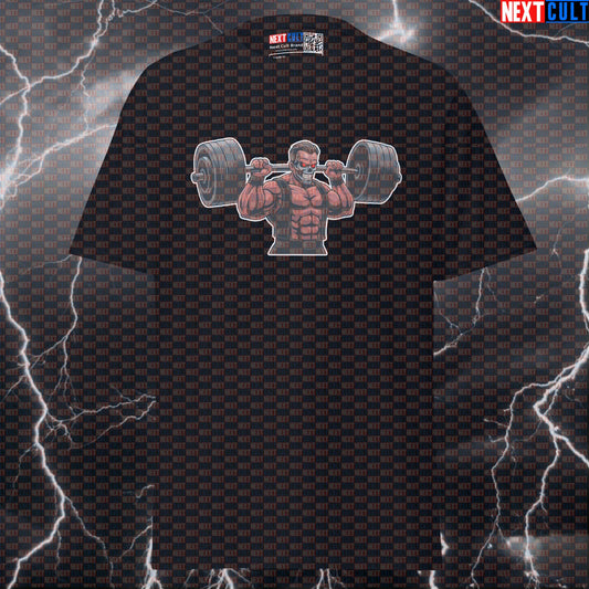 Trenminator Bodybuilding Graphic Tee | Funny Not Natty Gym Shirt For Lifters | Arnold Schwarzenegger Meme Bodybuilding Films Fitness Gym Powerlifting Pump Cover Steroids Workout Next Cult Brand