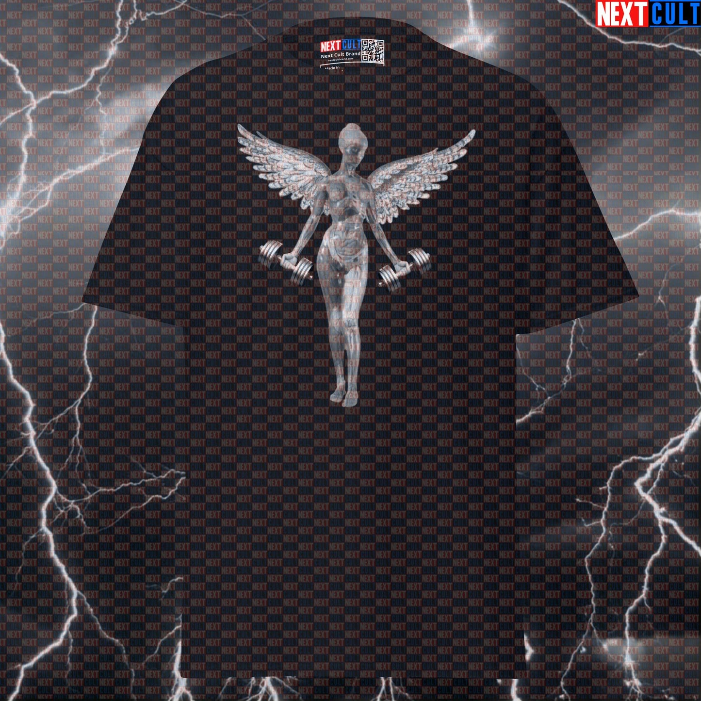 In Utero Lifting Angel Funny Gym T-Shirt | Nirvana Parody Pump Cover for Lifters Bodybuilding Fitness Gym Nirvana Pump Cover Rock Music Workout Next Cult Brand