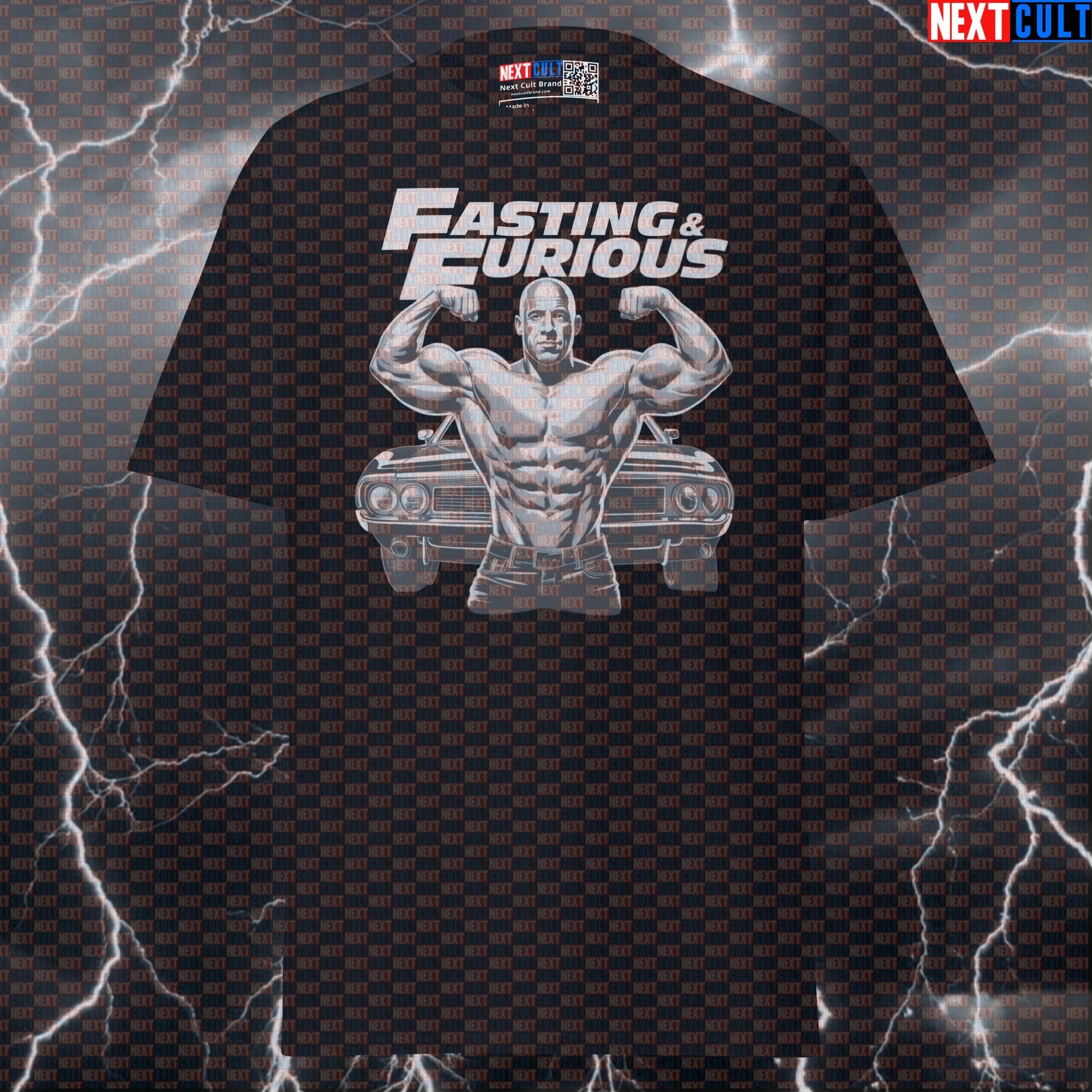 Fasting & Furious Funny Gym T-Shirt | Vin Diesel Fasting Meme Workout Tee For Lifters Bodybuilding Fast Food Films Fitness Gym Pump Cover Workout Next Cult Brand